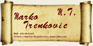 Marko Trenković vizit kartica